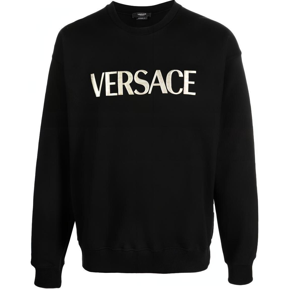 Мужской свитер Versace Logo (черный)