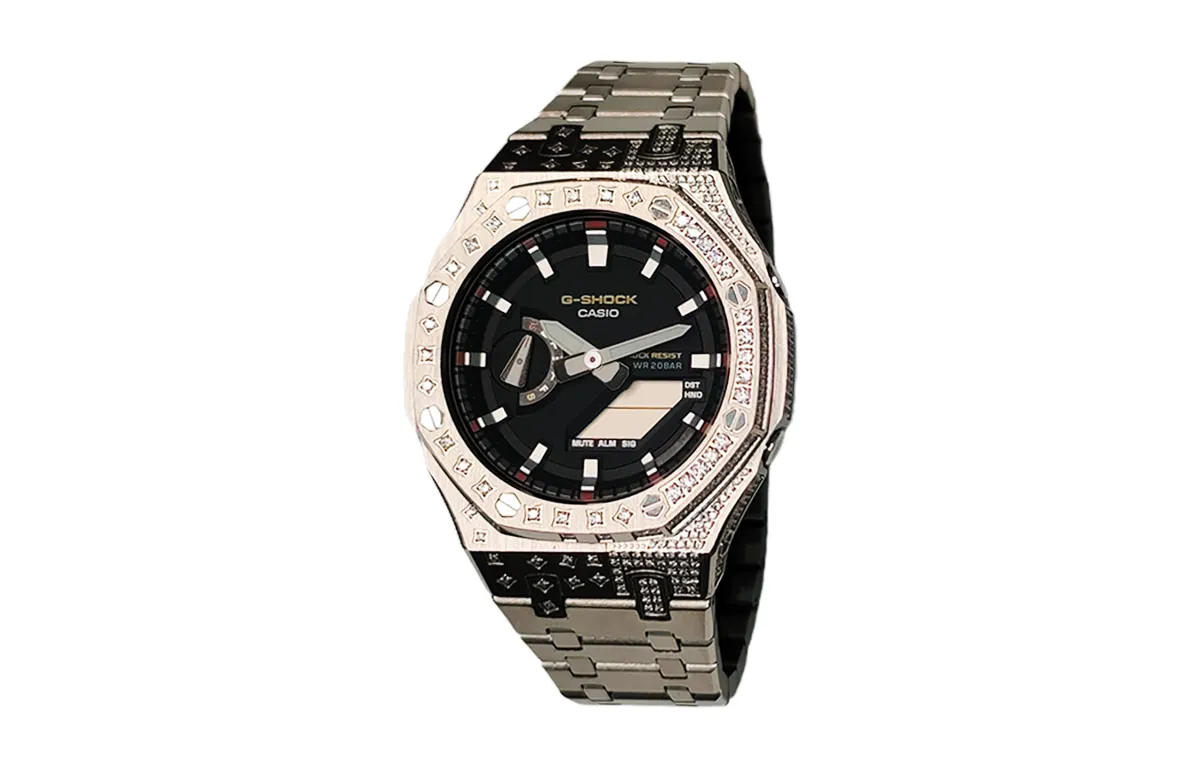 CASIO Custom Collection Electronic Movement Stainless Steel Strap Watch Men's Watches Black Dial