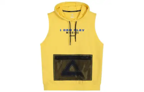 PEAK Tank Tops Men's Yellow Moderate Straight Fit