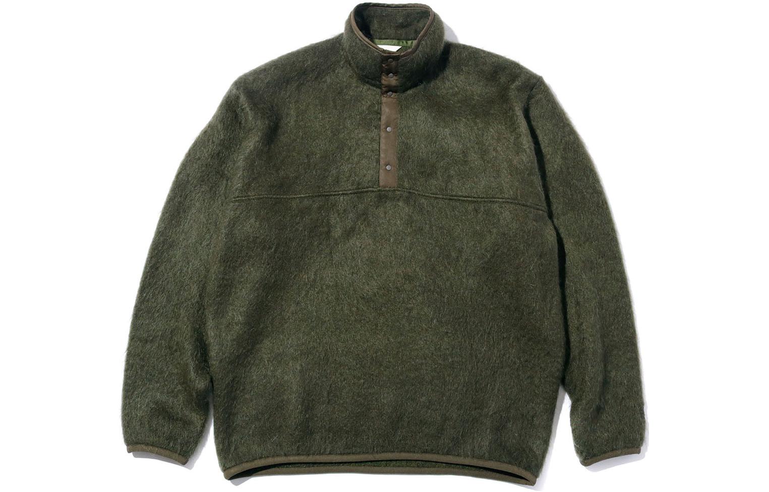 Мужской свитер nanamica Mohair Sweater (черный) — Зеленый — фото 2