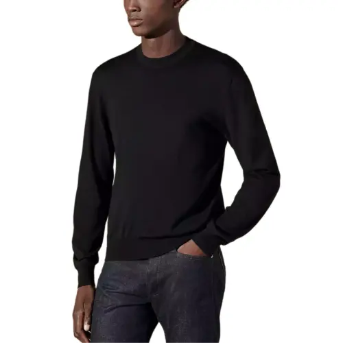HERMES Sweaters Men's Black Crew Neck Moderate Other