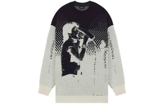 WE11DONE SS22 Cashmere Sweater Unisex Black