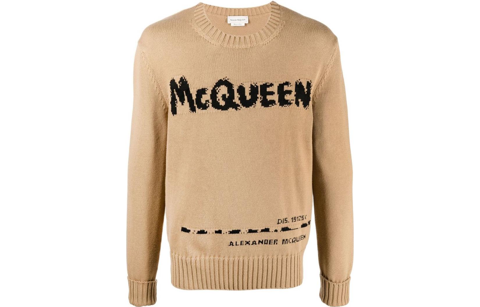 Мужской джемпер Alexander Alexander McQueen FW22 Logo (коричневый)