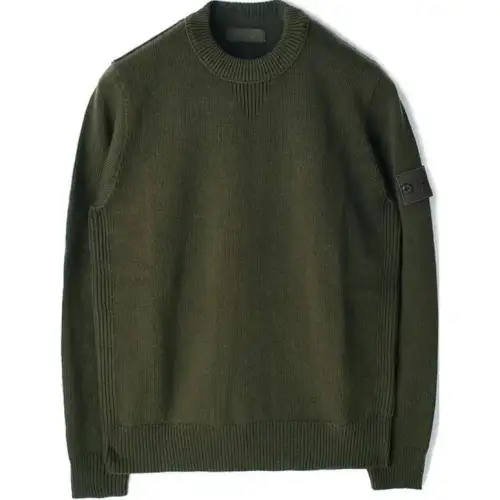STONE ISLAND Logo-Patch Crewneck Knit Jumper