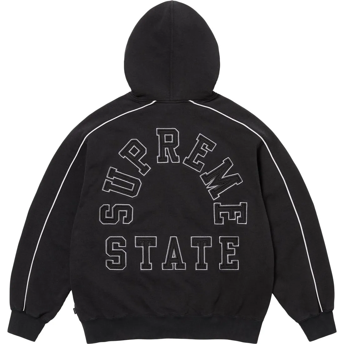 Supreme State Zip Up Hooded Sweatshirt