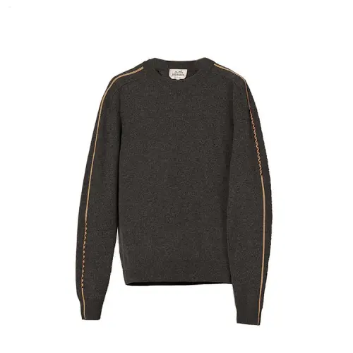 HERMES Sweaters Men's Black Crew Neck Moderate Other