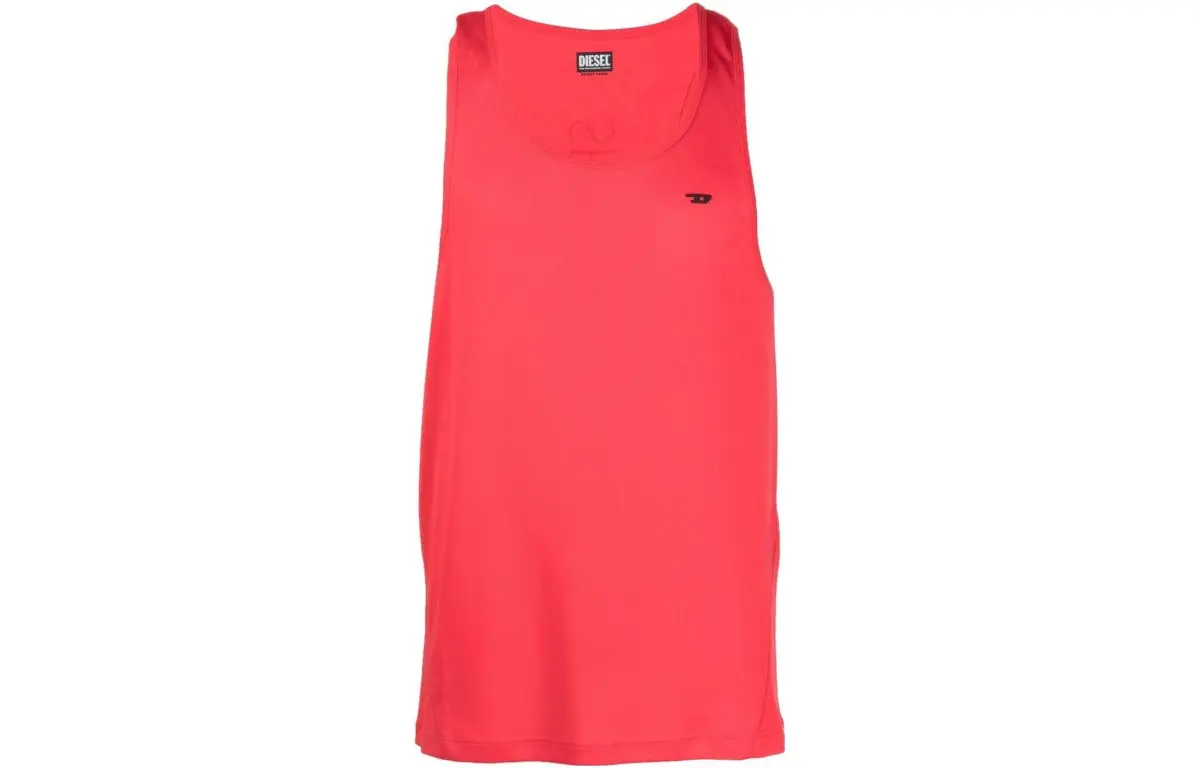 DIESEL Tank Tops Men's Red Crew Neck Other