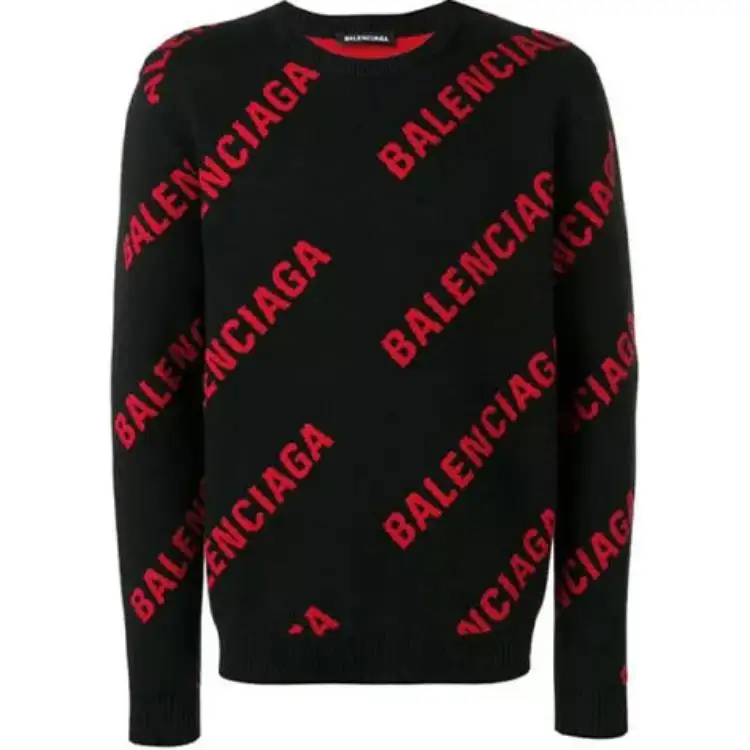 Balenciaga Allover Logo Crewneck