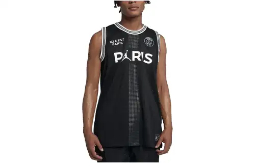 Jordan Tank Tops Men's Black Crew Neck Moderate Straight Fit