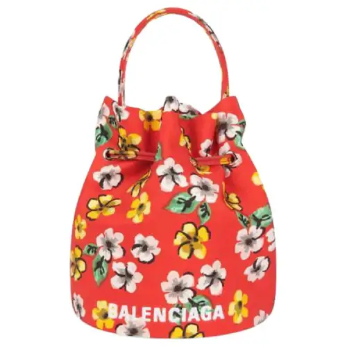 Balenciaga Recycled Sports Nylon Bucket Bag Handbag Extra Small Women's Multicolor