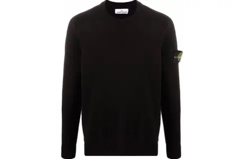 STONE ISLAND Sweaters Men's Black Crew Neck Moderate Other