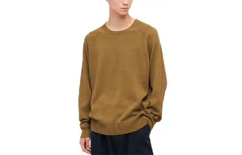 UNIQLO Sweaters Men's Chestnut Crew Neck Moderate Other