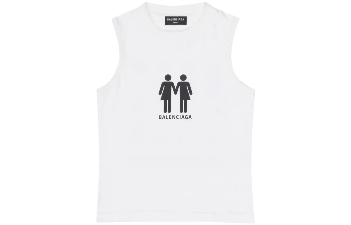 Balenciaga FW22 Tank Top Slim Fit Men's White