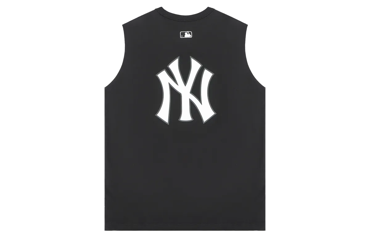 MLB Tank Tops Unisex Black Crew Neck Moderate Straight Fit