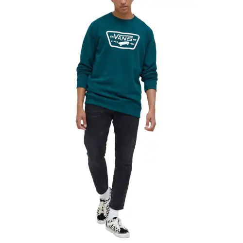 Vans Sweatshirts Men's Green Crew Neck Moderate