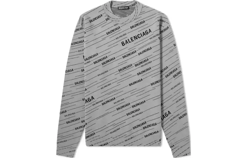 Balenciaga Sweaters Men's Gray Crew Neck Moderate Other
