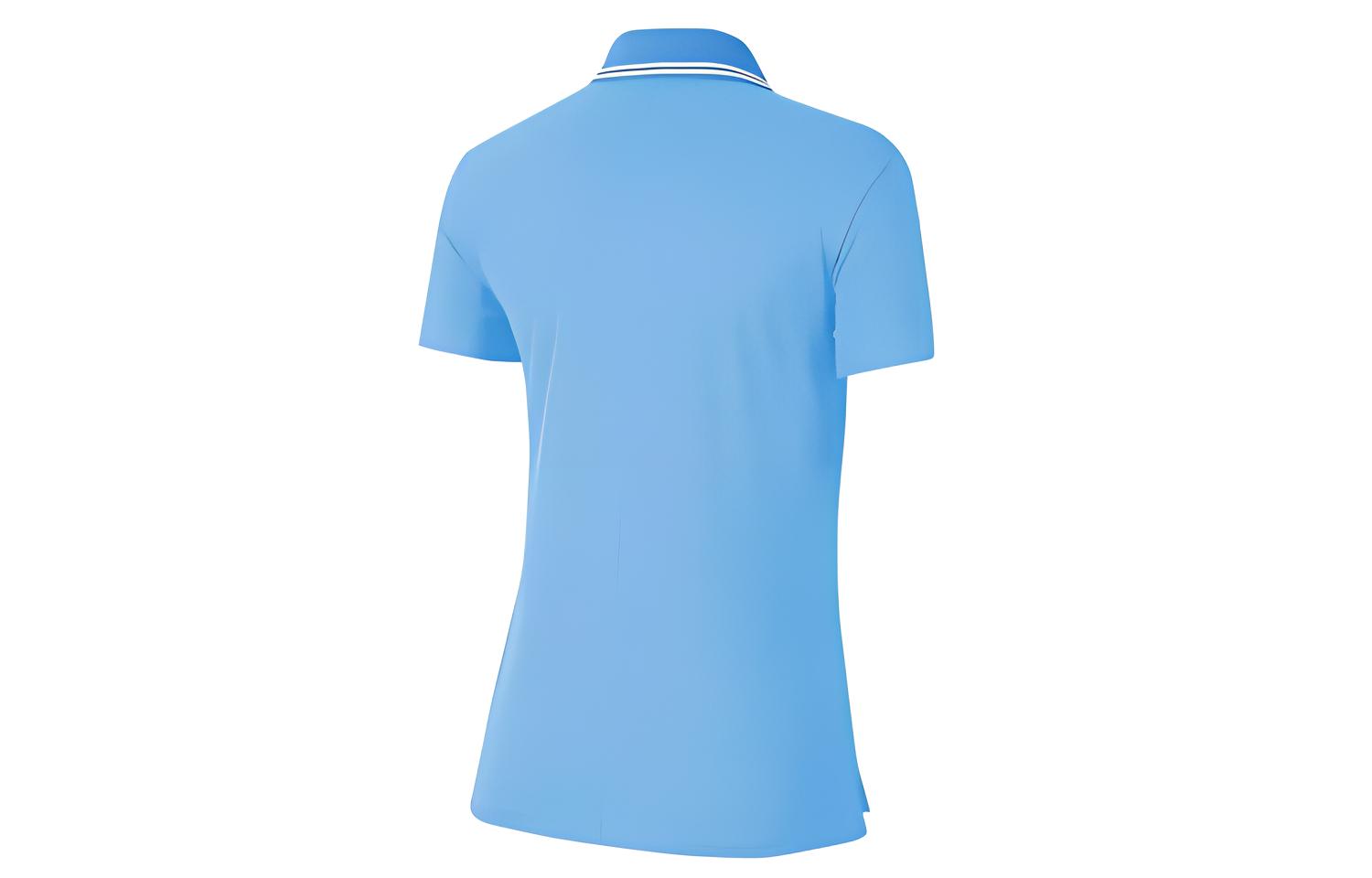 Женская футболка Nike Dri-Fit logoPolo (синий) — фото 2