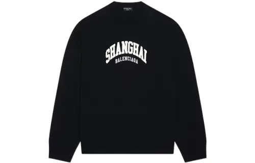 Balenciaga SS22 Letter Print Knitwear Men's Black