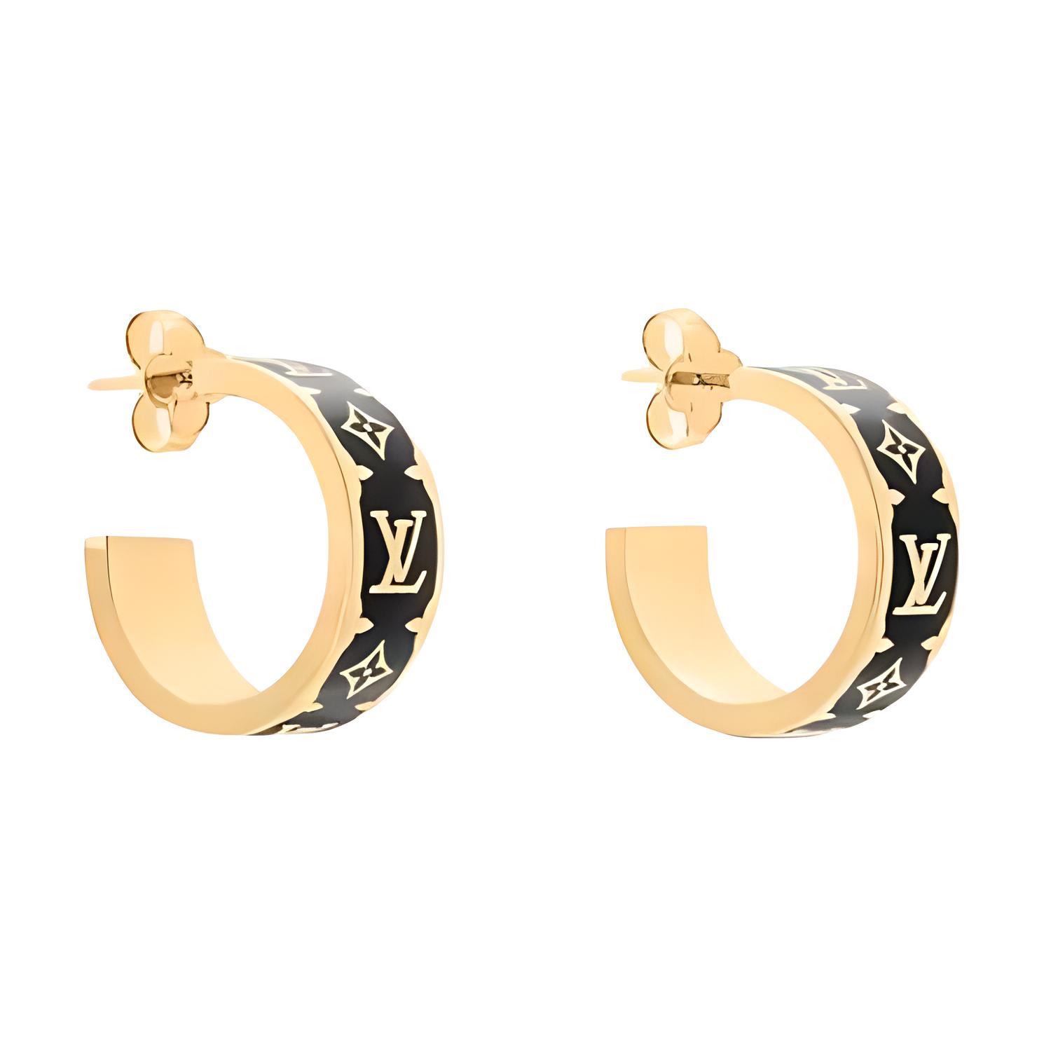 Lv M01833 Nanogram Enamel Earrings