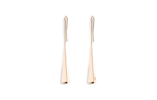 HERMES 18K Rose Gold Earrings Women's Rose Gold