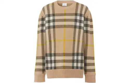 【Previous Season】check cashmere jumper