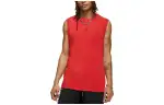 Jordan Tank Tops Men's Red Crew Neck Moderate Other