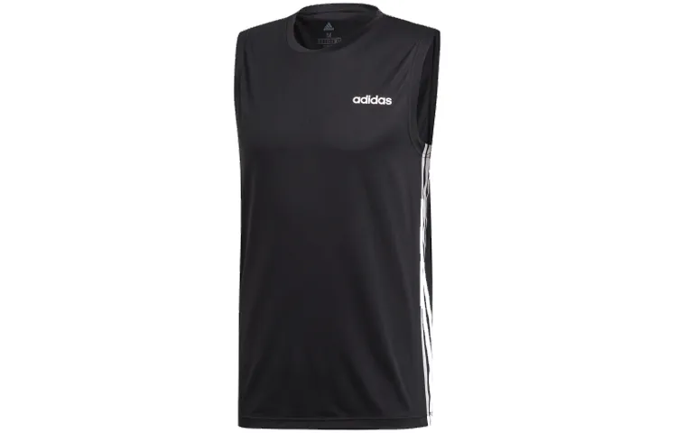 Adidas Tank Tops Men's Black Crew Neck Moderate Straight Fit
