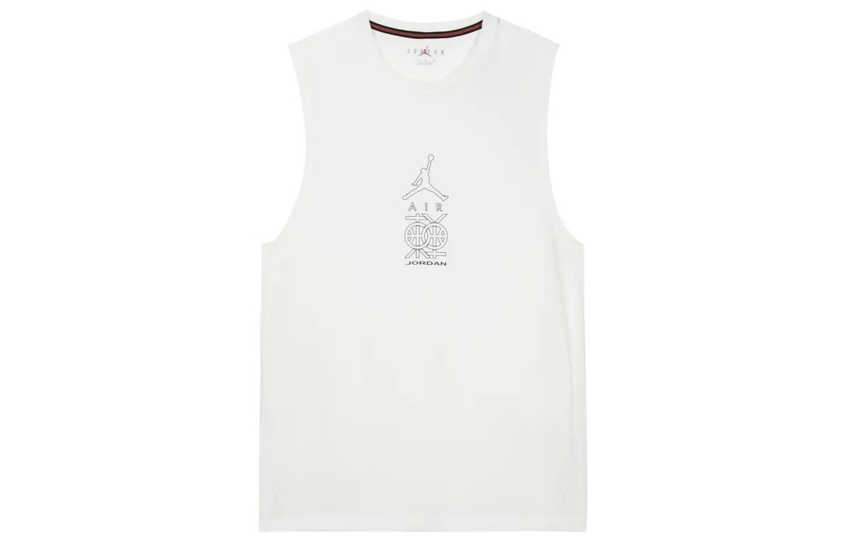 Jordan Dongdan Tank Tops Men's White Crew Neck Thin Other