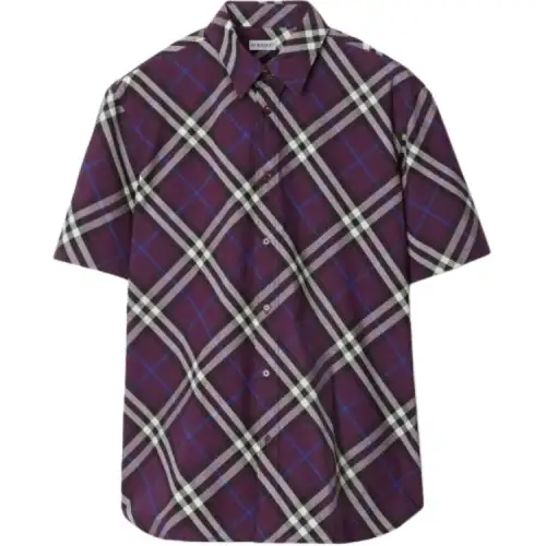 Burberry Check Pattern Short Sleeved Shirt