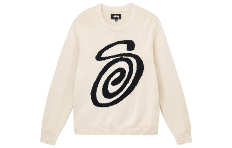 Свитер Stussy FW22 Logo Curly S Sweater (черный)