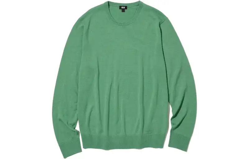 UNIQLO Sweaters Men's Green Crew Neck Moderate Other