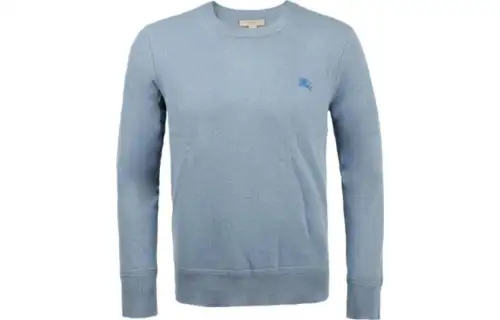 Burberry Sweaters Men's Light Blue Crew Neck Moderate Other
