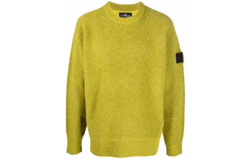 STONE ISLAND Sweaters Men's Green Crew Neck Moderate Other