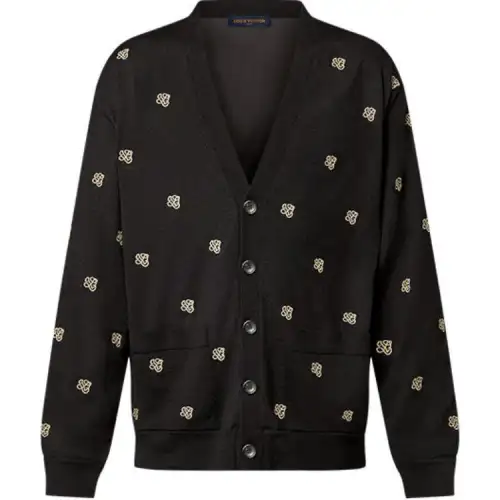 LOUIS VUITTON Embroidered Wool Cardigan
