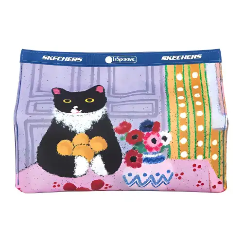 Skechers LeSportsac LePoesi, Collaboration Fabric Envelope Bag, Clutch Medium Unisex Multicolor