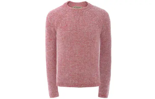 Burberry Cashmere Sweaters Men's Pink Crew Neck Moderate