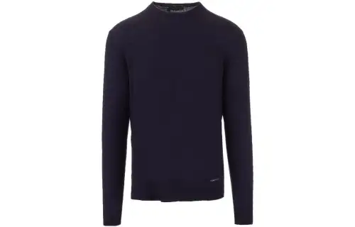 PRADA Sweaters Men's Blue Crew Neck Other