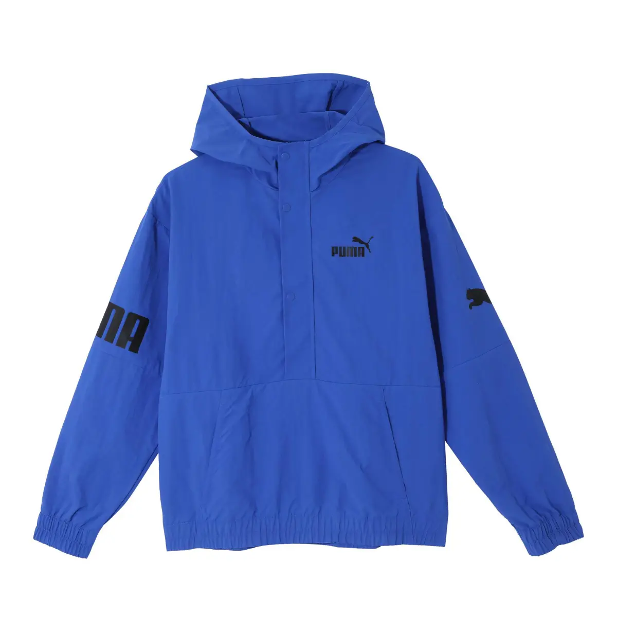PUMA POWERWINDBREAKER HOODED 1/2 ZIP Sweatshirt Men's Electric Blue