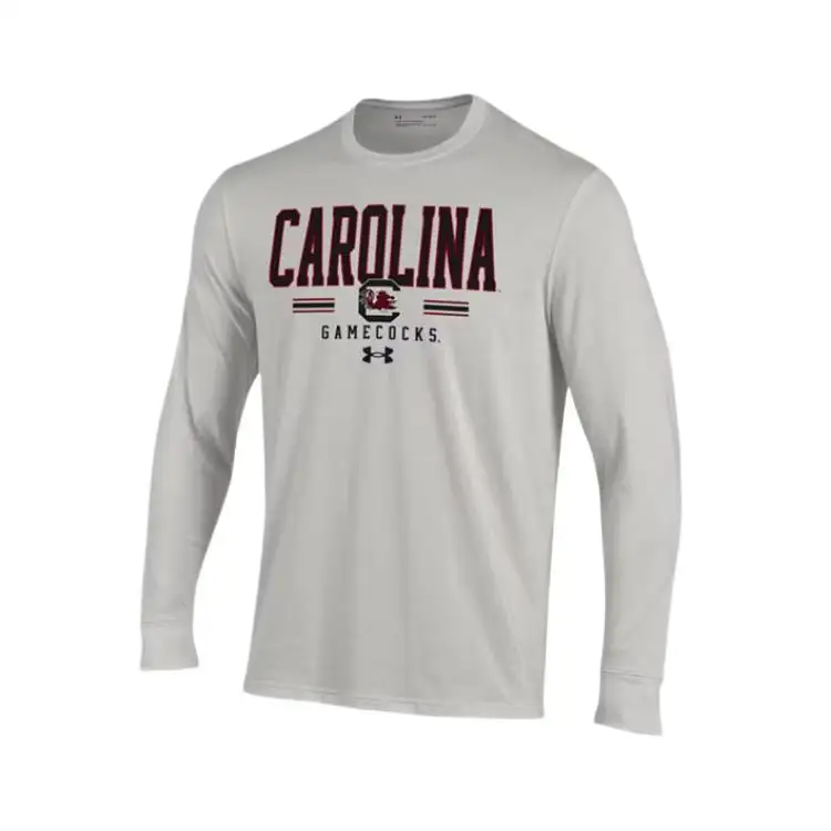 Under Armour Performance CottonCollegiate UA T Shirt Men's White Gray