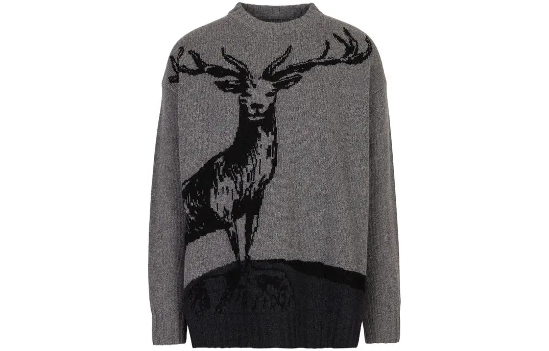 EMPORIO ARMANI Sustainable Collection Sweaters Men's Gray Crew Neck Moderate Other
