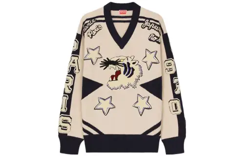 Kenzo applique-detail V-neck jumper