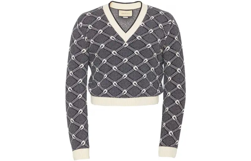 GUCCI Sweaters Men's Multicolor Crew Neck Moderate Base Layer