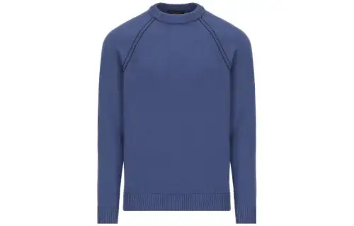 Loro Piana Sweaters Men's Blue Crew Neck