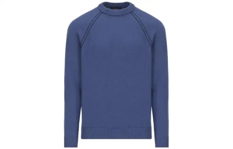 Loro Piana Sweaters Men's Blue Crew Neck