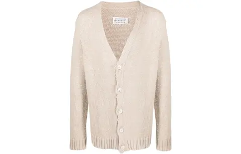 Maison Margiela Distressed Long Sleeved Cardigan