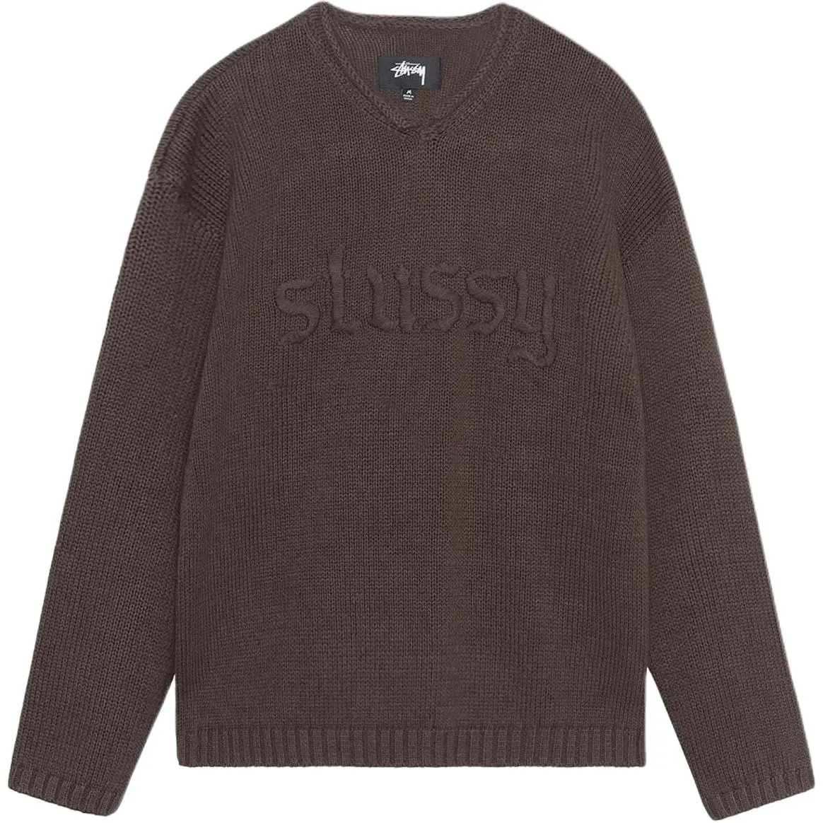 Stussy Embroidered V Neck Logo Sweater