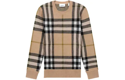 Burberry Check Pattern Cashmere Jumper