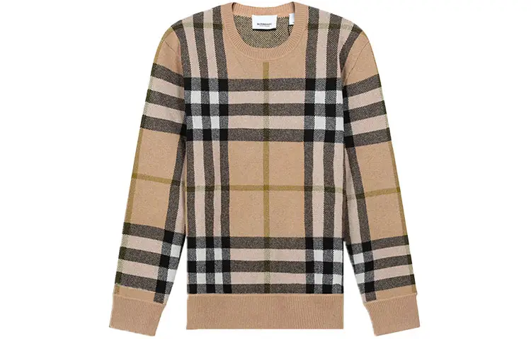 Burberry Check Pattern Cashmere Jumper