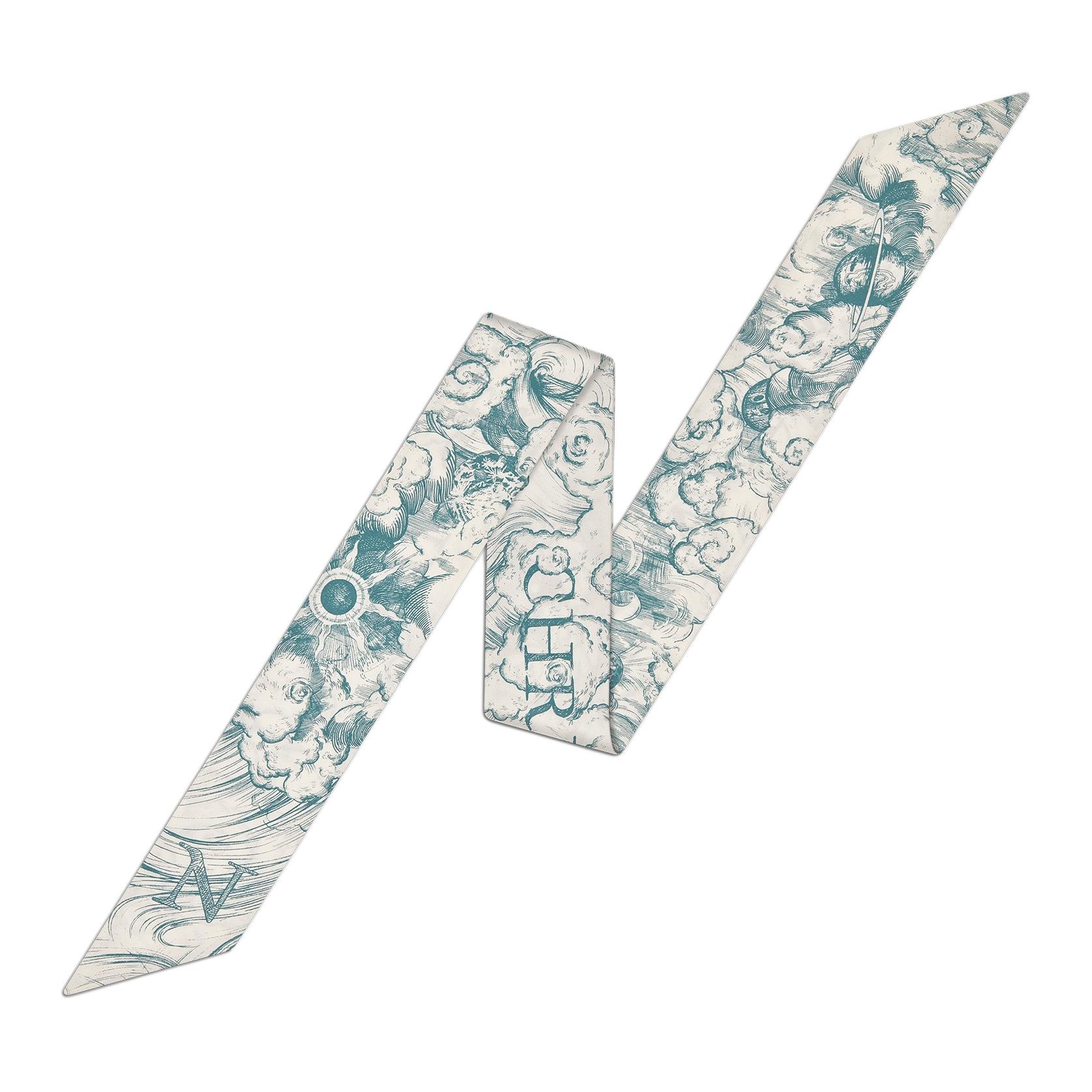 Шелковый шарф Dior Mitzah Scarf (светло-зеленый)
