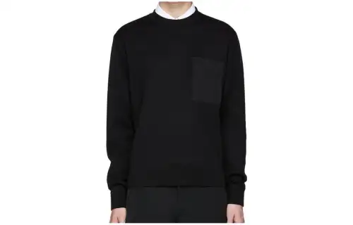 PRADA Sweaters Men's Black Crew Neck Moderate Other